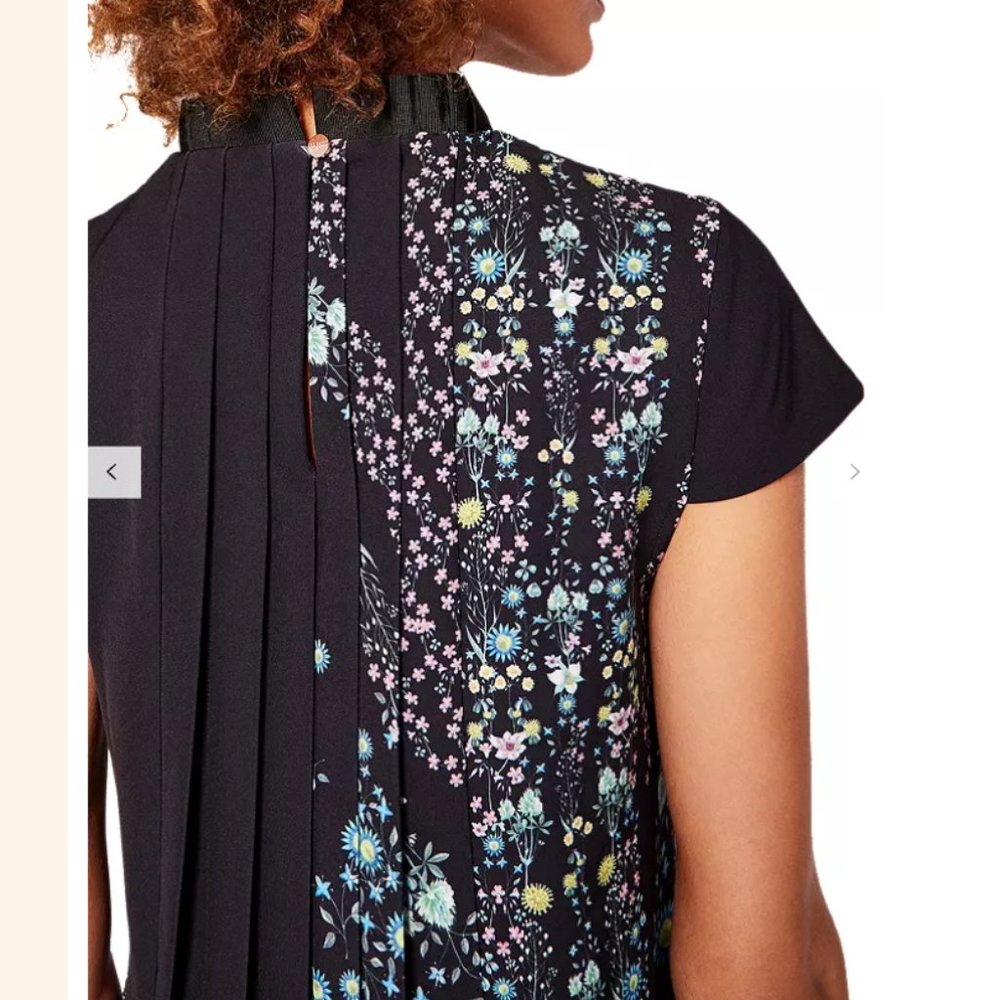 Ted Baker Abbew Unity Flag Print Tunic Dress in Black size 2 nwot - Picture 5 of 9